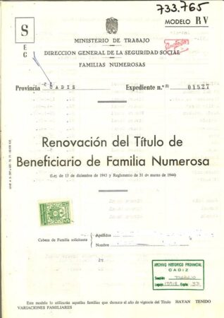 familias más numerosas en Cádiz