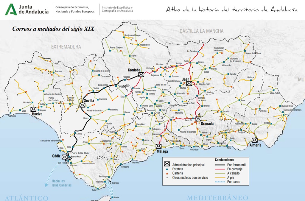 servicio de correos en Andalucía