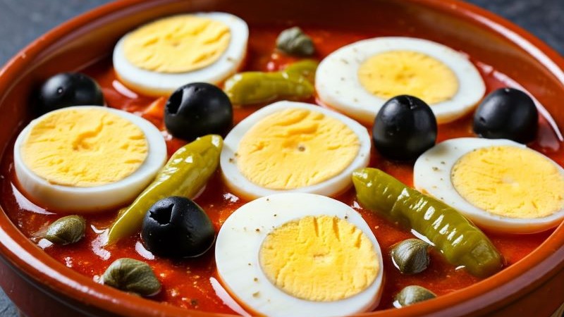 Huevos duros a la flamenca