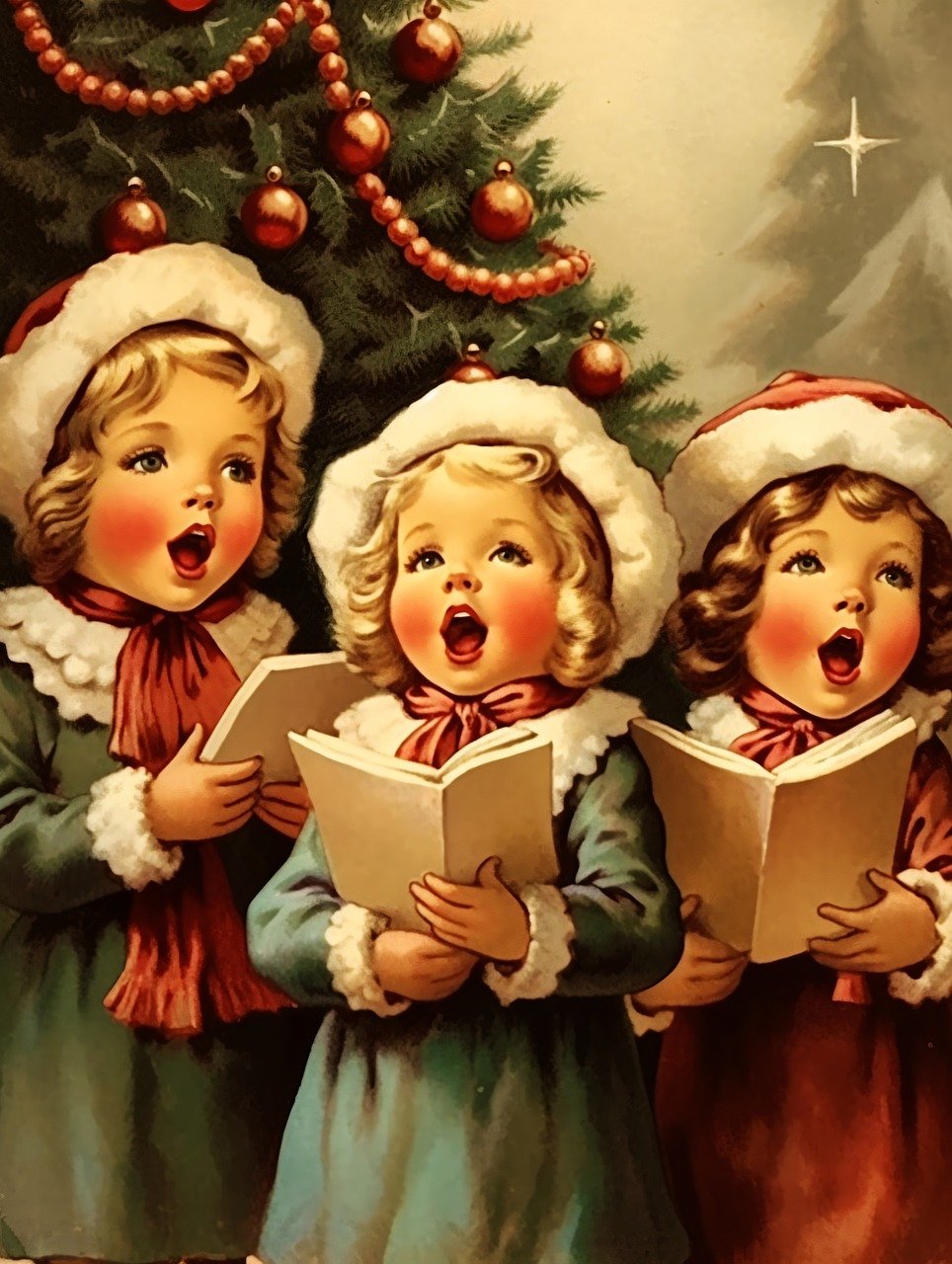 Imagen de coro cantando en Navidad