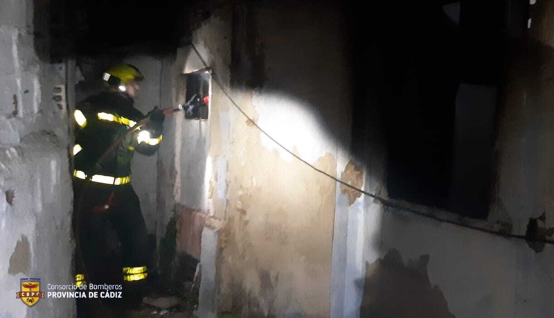 Incendio en una vivienda ocupada en Jerez