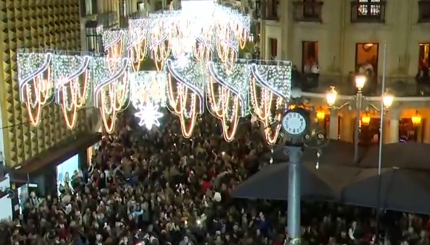 Imagen inauguración alumbrado de Navidad en Jerez