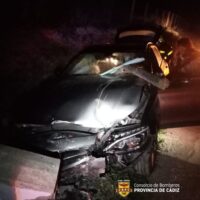 Un accidente nocturno en la carretera de Trebujena: un susto que terminó bien