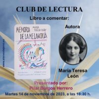 El Club de Lectura se sumerge en la melancolía con María Teresa León