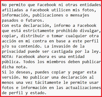 El mensaje falso sobre la privacidad en Facebook (Meta) que vuelve a circular