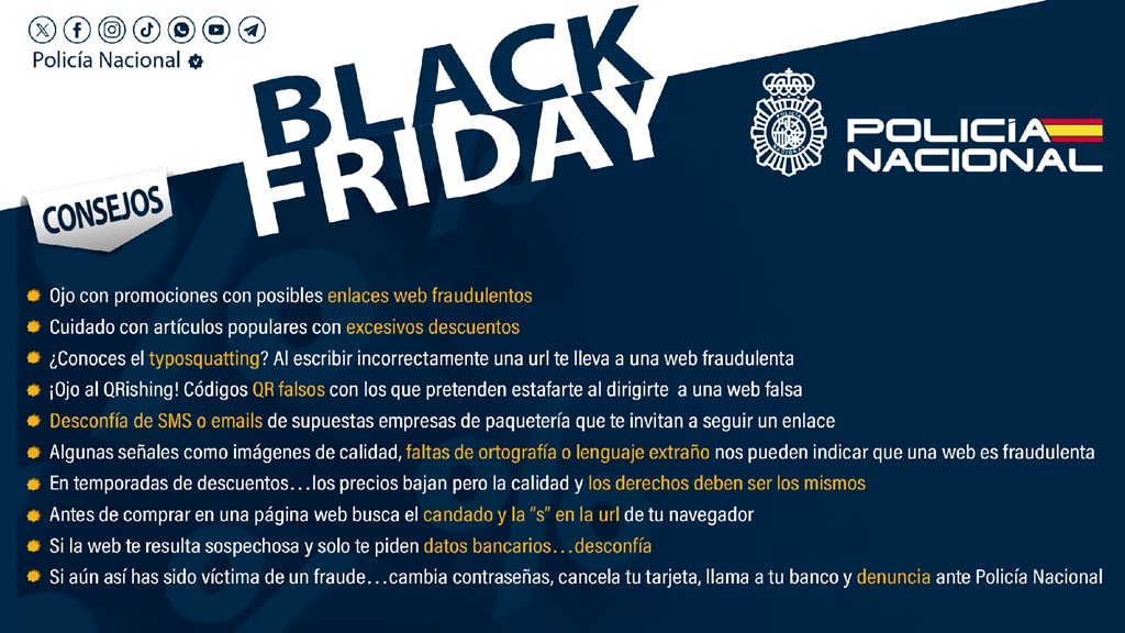 Cómo evitar fraudes en el Black Friday y Cyber Monday: 10 consejos de la Policía Nacional
