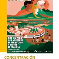 Cartel concentración Andalucía Ferrocarril