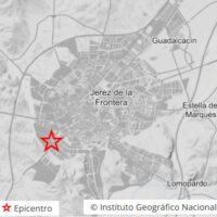 Imagen de la situación del leve terremoto en Jerez