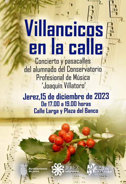 Cartel Concierto y pasacalles del alumnado del Conservatorio Profesional de Música "Joaquín Villatoro"