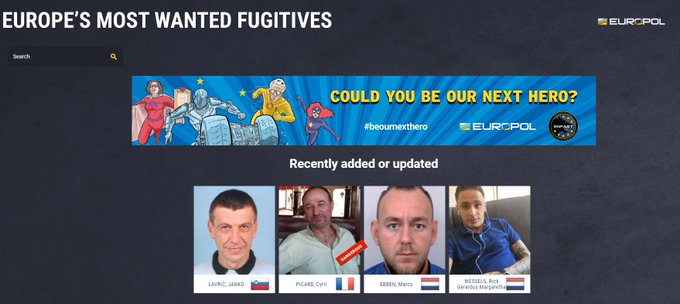 Únete a la caza: Ayuda a Europol a capturar a los delincuentes más buscados de Europa