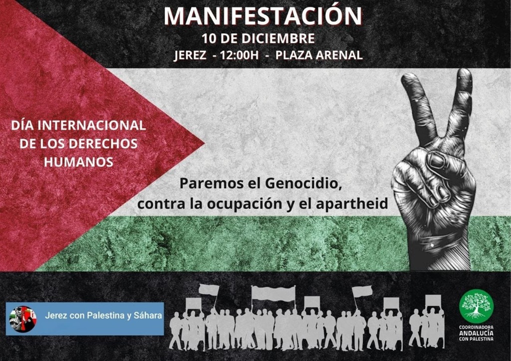 Manifestación en Jerez: Una llamada a detener el genocidio en Palestina