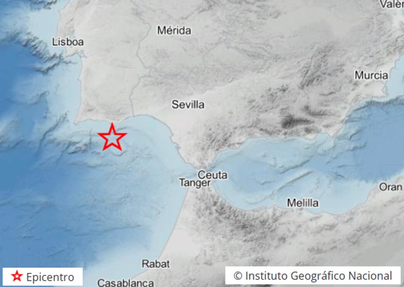 Imagen del terremoto en Cádiz