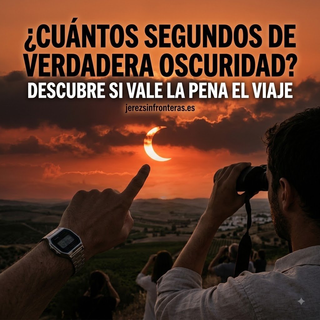 Silueta de una persona observando el atardecer en los viñedos de la campiña jerezana mientras el cielo cambia de tonalidad