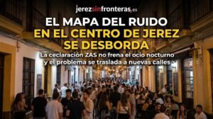 El mapa del ruido en el centro de Jerez se desborda: la ZAS no logra devolver la tranquilidad a los vecinos