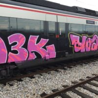 vandalismo grafitero en los trenes de Andalucía
