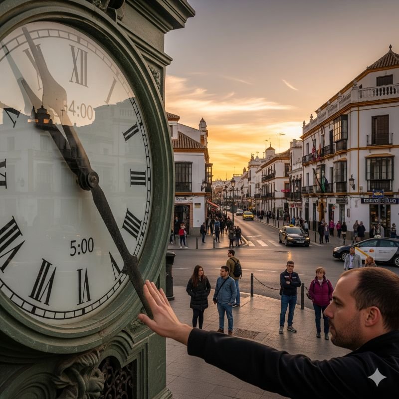 Próximo cambio de hora en Jerez