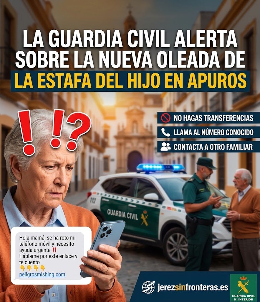 La Guardia Civil alerta sobre la estafa del hijo en apuros. Descubre cómo protegerte y reaccionar a tiempo.