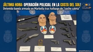 Caen en Marbella dos menores con pistolas, máscaras de silicona y tusi
