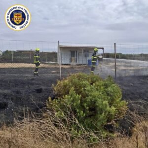 Las llamas rodean varias casas en San Isidro del Guadalete y movilizan de urgencia a los bomberos de Jerez