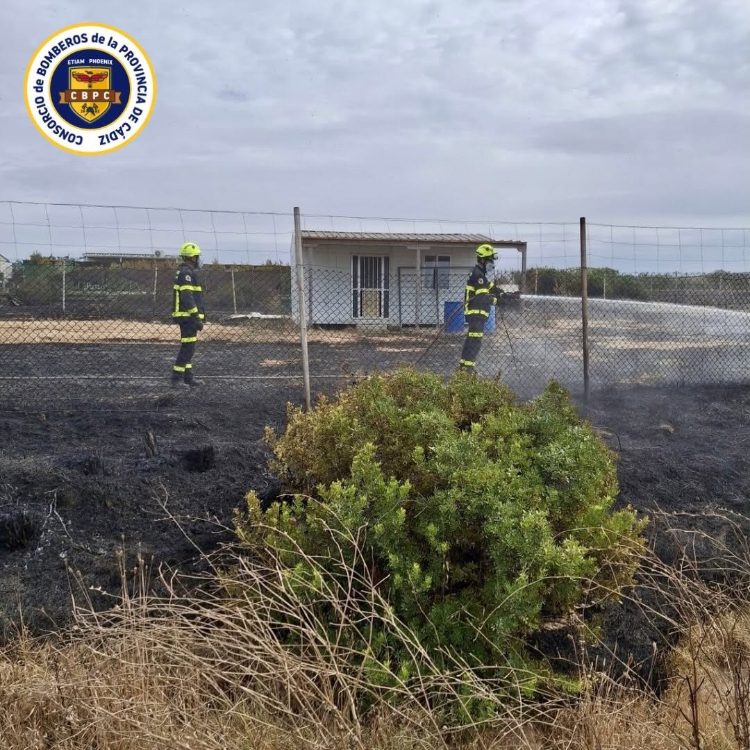 Las llamas rodean varias casas en San Isidro del Guadalete y movilizan de urgencia a los bomberos de Jerez