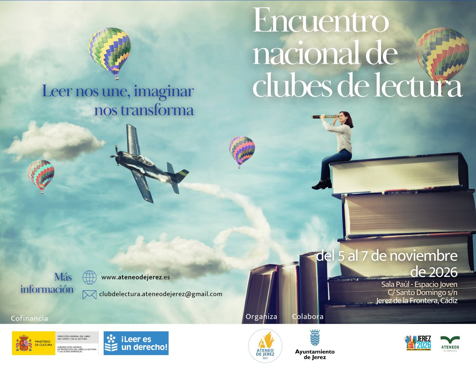 Jerez acogerá el Encuentro Nacional de Clubes de Lectura con un programa de tres días en la Sala Paúl