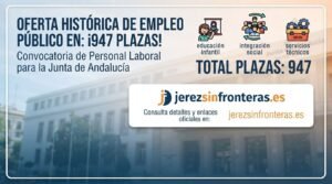 Andalucía lanza una macroconvocatoria de empleo público con cerca de 1000 plazas para personal laboral