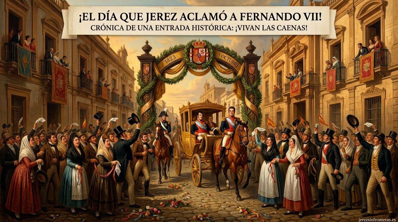 Entrada triunfal y restauración absolutista: Fernando VII en Jerez en 1823