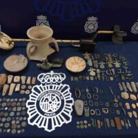 Policía Nacional recupera 191 piezas arqueológicas