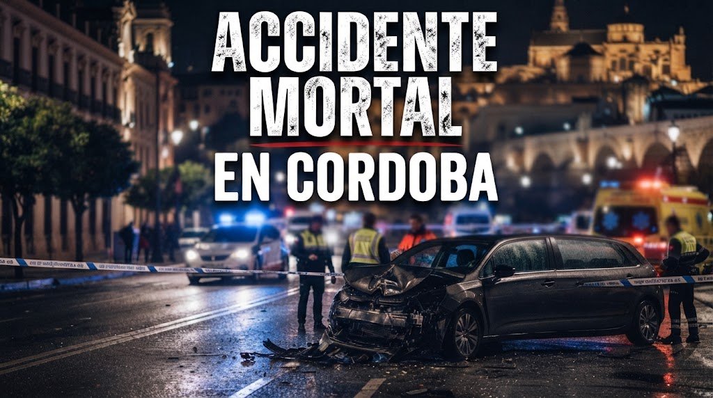 Accidente mortal de tráfico en la calle Los Artesanos de Córdoba con un turismo y una moto implicados de noche.
