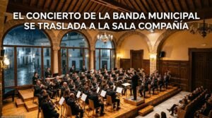 La previsión de lluvia traslada el concierto de la Banda Municipal a la Sala Compañía