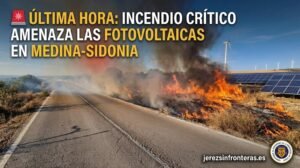 Un incendio de vegetación en Medina Sidonia moviliza a los bomberos junto a dos plantas solares