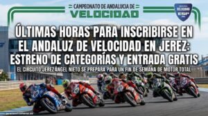 Últimas horas para inscribirse en el Andaluz de Velocidad en Jerez: estreno de categorías y entrada gratis