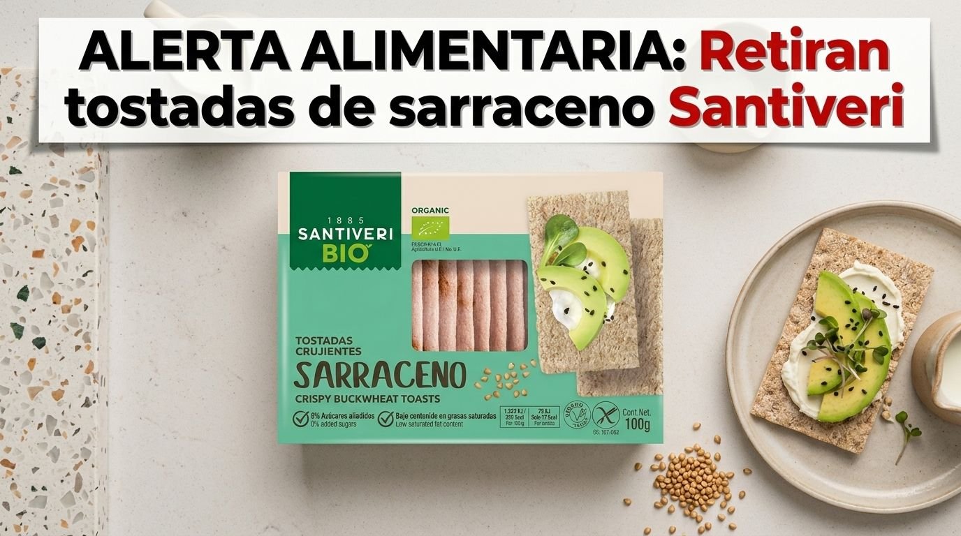 Retiran del mercado tostadas de trigo sarraceno Santiveri «sin gluten» tras detectarse el alérgeno