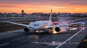 Susto en la pista: un avión procedente de Barcelona sufre un reventón de neumáticos durante el aterrizaje en Chicago