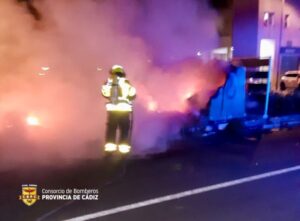 Incendio en garaje de Sanlúcar