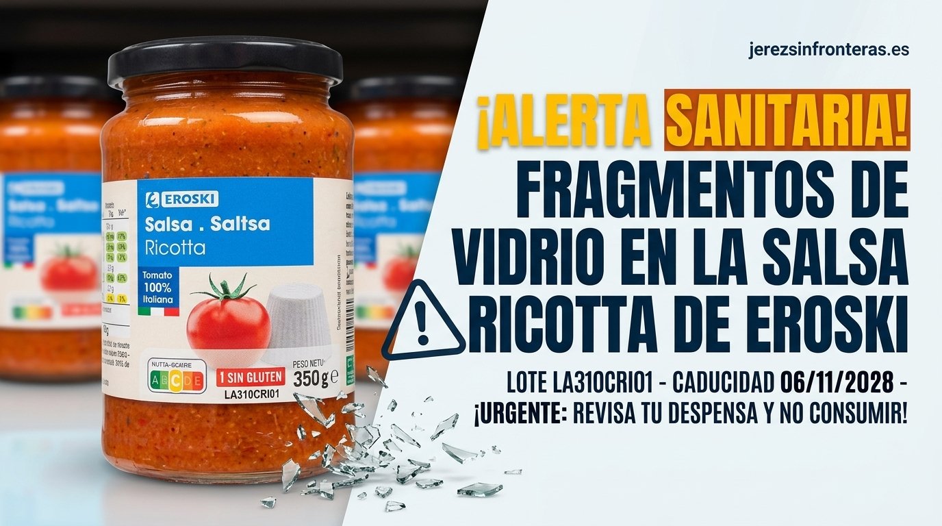 Alerta sanitaria nacional por la presencia de restos de vidrio en un conocido lote de salsa Ricotta