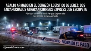 Un violento atraco a mano armada en Correos Express conmociona al sector empresarial de Jerez