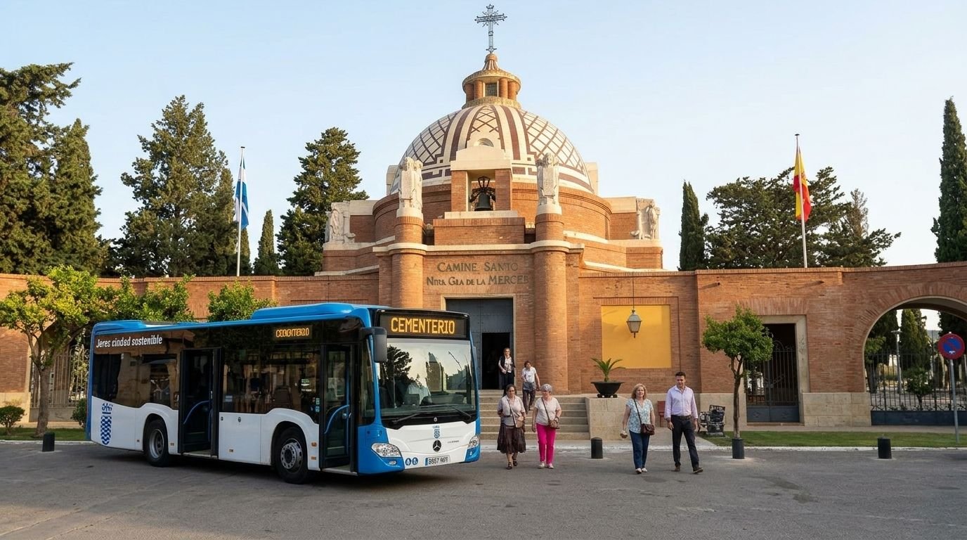 El cementerio de La Merced se pone a punto y suma líneas de autobuses directas