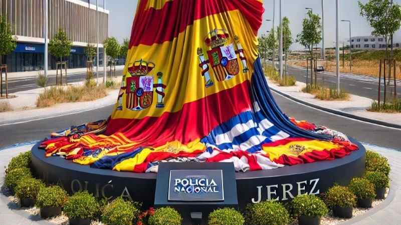 Inauguración de la Rotonda de la Policía Nacional en Jerez