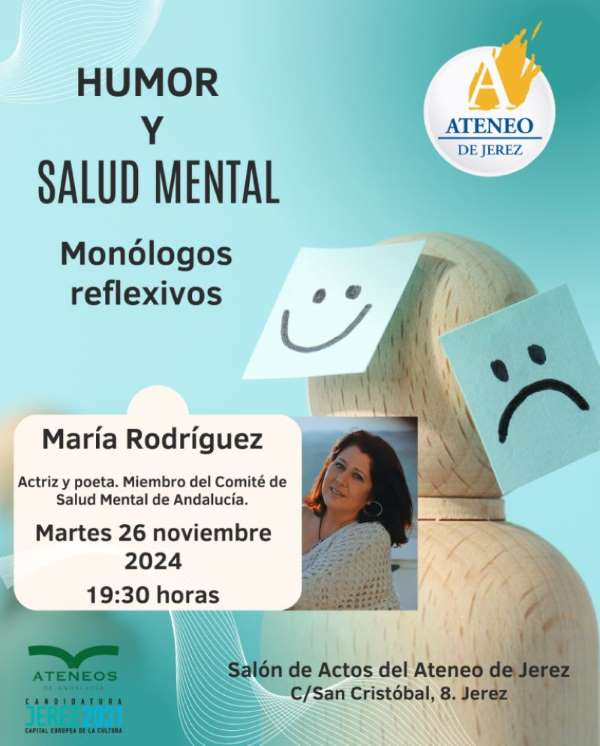 ¡Risas y reflexión en el Ateneo de Jerez! María Rodríguez nos presenta sus monólogos sobre humor y salud mental este martes