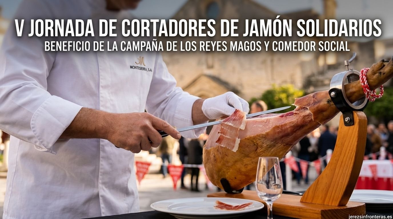La Plaza de la Asunción acoge la cita solidaria con treinta cortadores y jamones Montesierra