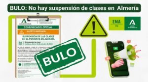 Alerta por un engaño viral: no hay suspensión de clases en Almería pese al montaje difundido en redes