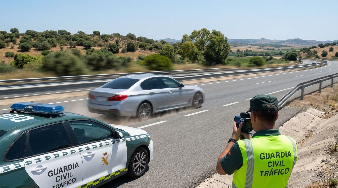 Cazan a 212 km/h por la A-381 a un conductor de Jerez que circulaba sin carnet de conducir