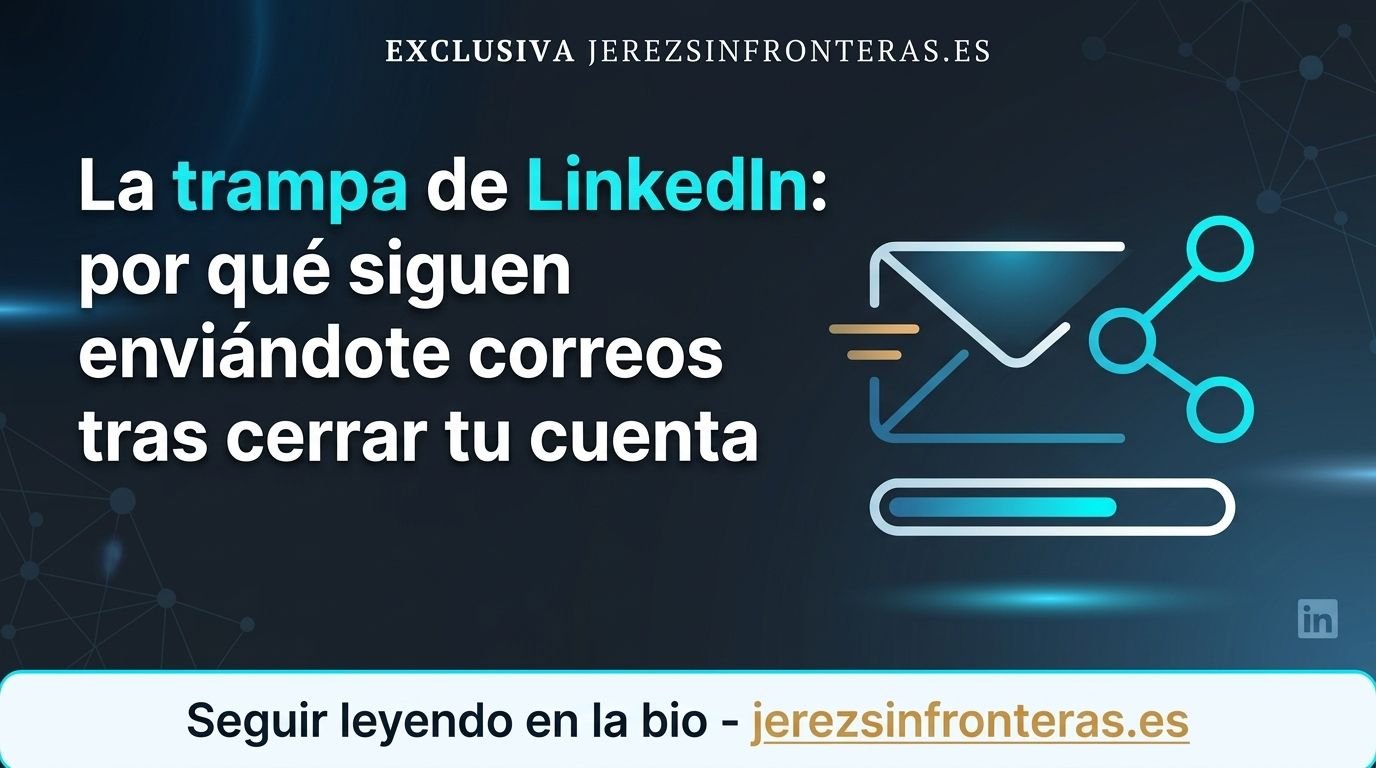 Infografía sobre correos de spam tras cerrar cuenta de LinkedIn en jerezsinfronteras.es