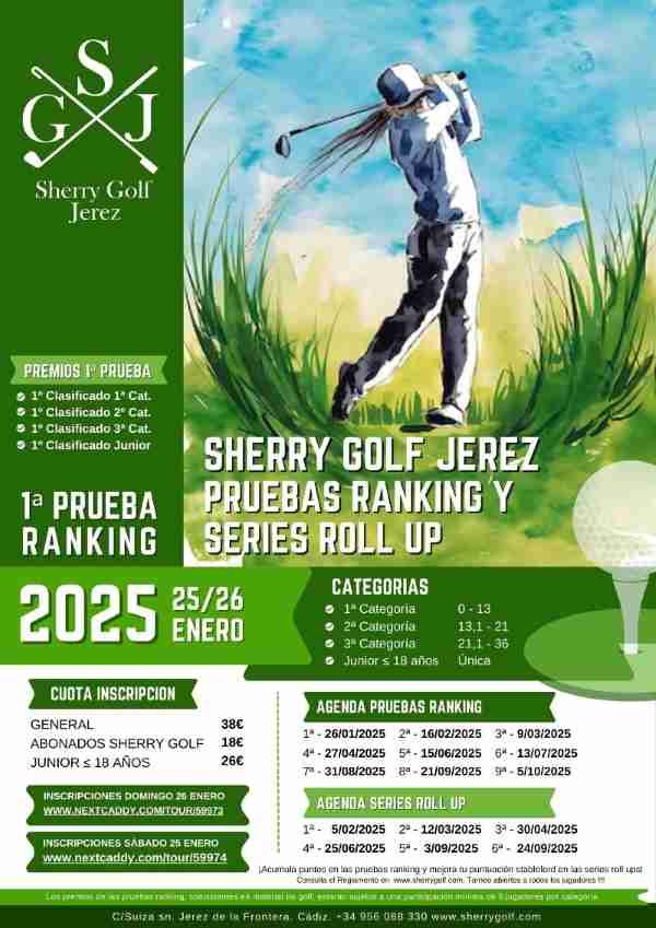 ¡El Ranking 2025 ya está aquí! Sherry Golf Jerez abre inscripciones