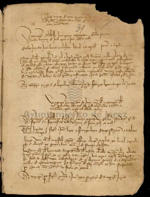 Documentos inéditos del Archivo de Jerez: Así se vivía en 1431