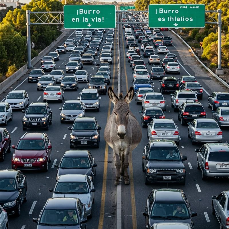 Animal en la calzada: peligro en la A-49 cerca de Sevilla