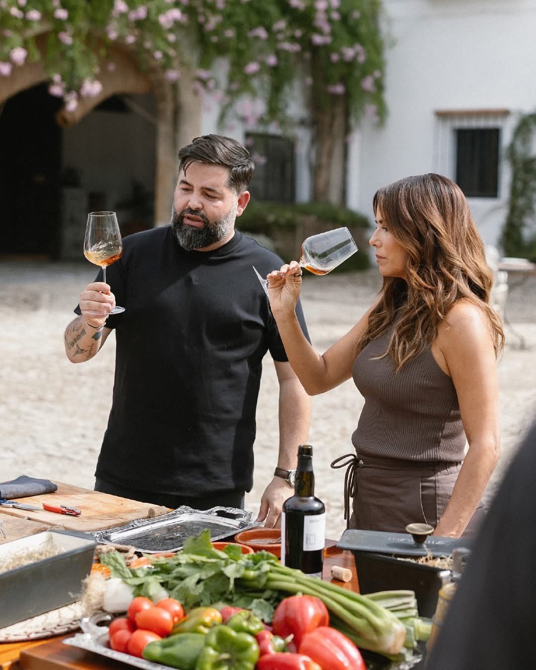 Eva Longoria en Jerez graba para CNN