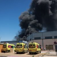 gran incendio industrial