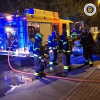 Incendio en garaje